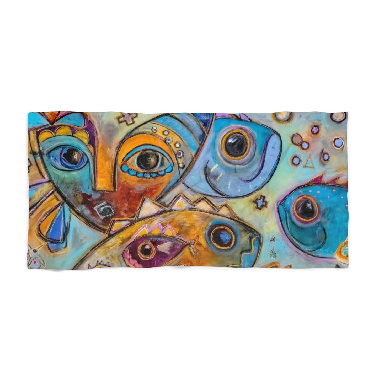 Circles & Triangles Beach Towel