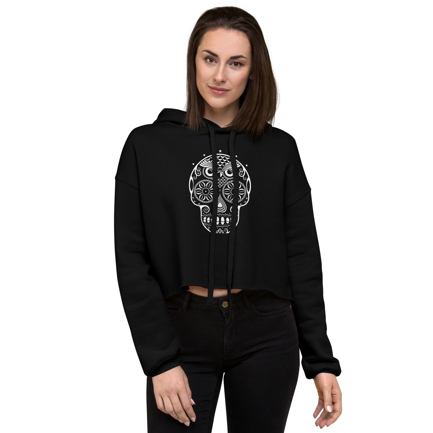 Memento Mori Crop Hoodie
