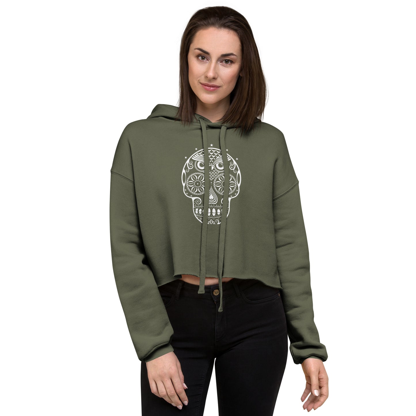Memento Mori Crop Hoodie