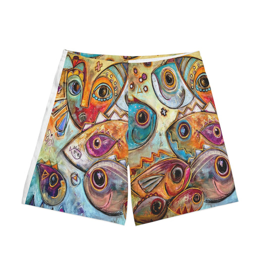 Men's Elastic Beach Shorts (AOP)